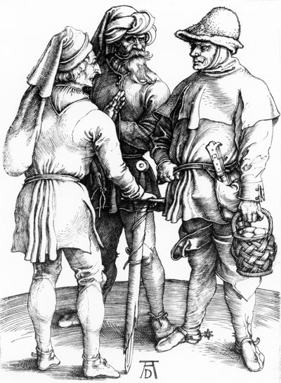 Three Peasants in Conversation by Albrecht Dürer